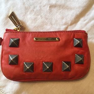 REBECCA MINKOFF ORANGE STUDDED COIN PURSE